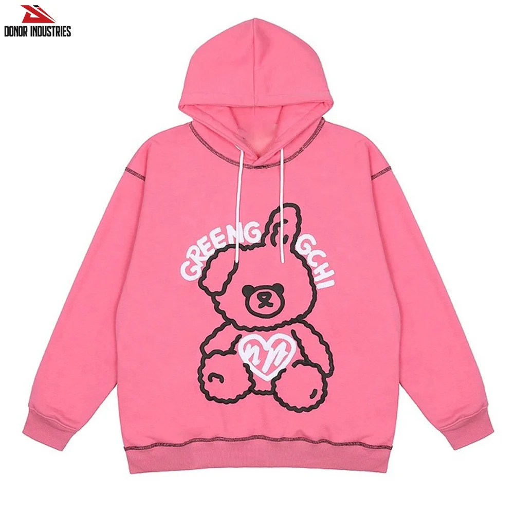 Wholesale Without Pockets Heavyweight Vintage Washed Custom Puff Print Hoodie High Quality Hooded Sweatshirts For Men And Women