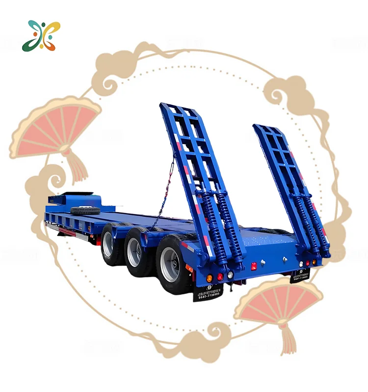 Kazakhstan Hot Sale Whole Vehicle Lifting 6 Axle Trawl Trailer 80Ton 100Ton 120Ton Truck Trailer Extendable Lowbed Trailer