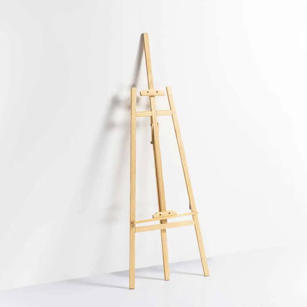 Large Easel 150cm Painter Pine Wooden Easel Adjustable Drawing Height for Studio Easel