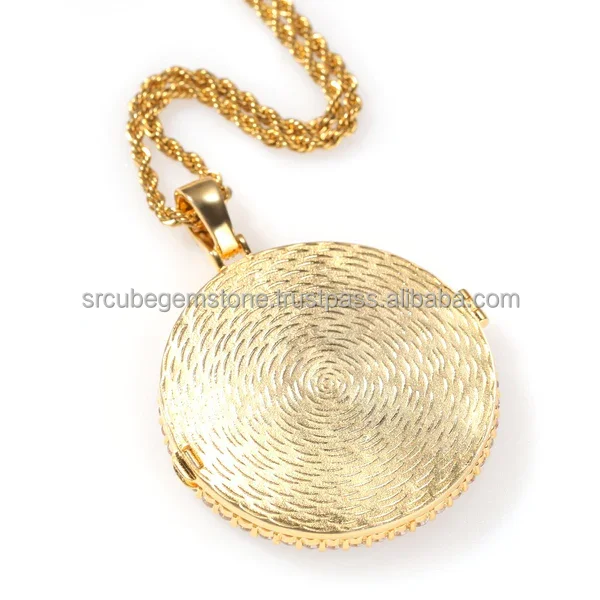 New Design Cuban Link Custom Photo Memory Medallions Solid Pendant Necklace Personalized Iced Out  Hip Hop Jewelry