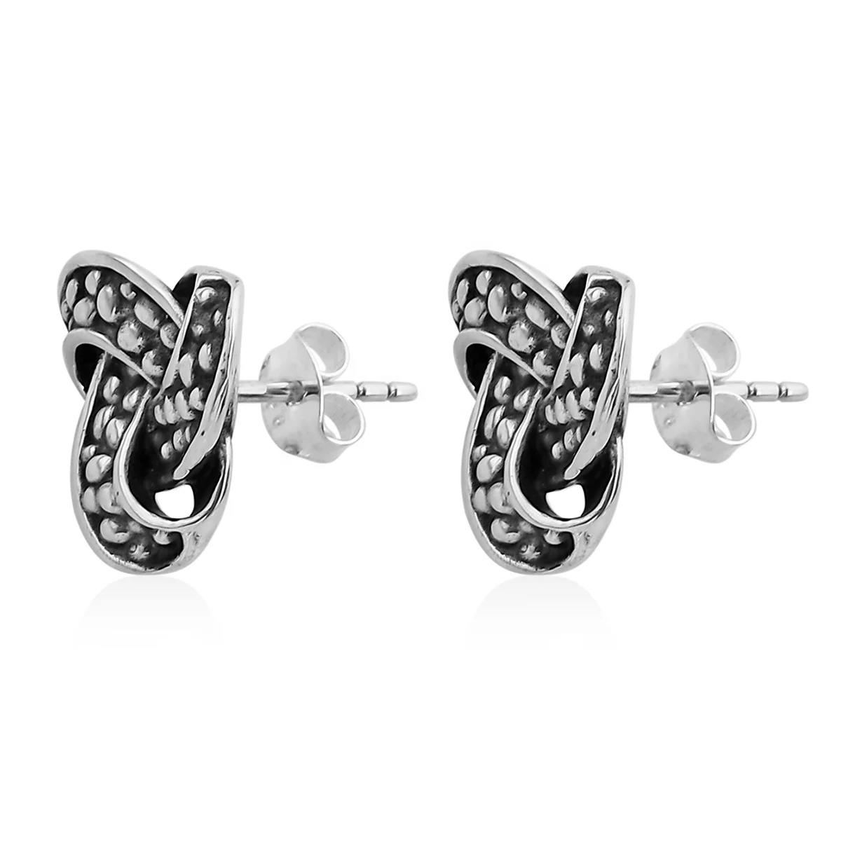 Bali Legacy Sterling Silver Dragon Skin Knot Earrings High Quality Wholesale Earrings Jewelry for Women