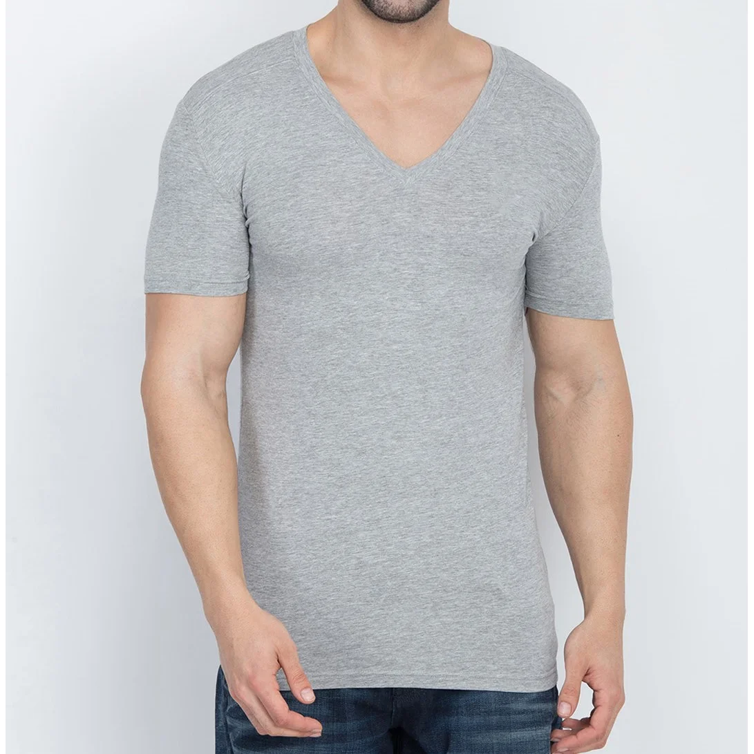 Custom Wholesale Clothes Men Short Sleeve Plain T Shirt V-Neck T-Shirt top Quality V-Neck Men T-Shirts For Sale