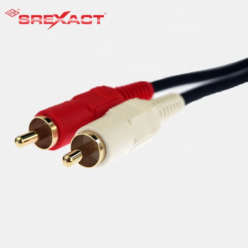 Pro audio 2RCA to 2RCA plug connectors for rca cable av