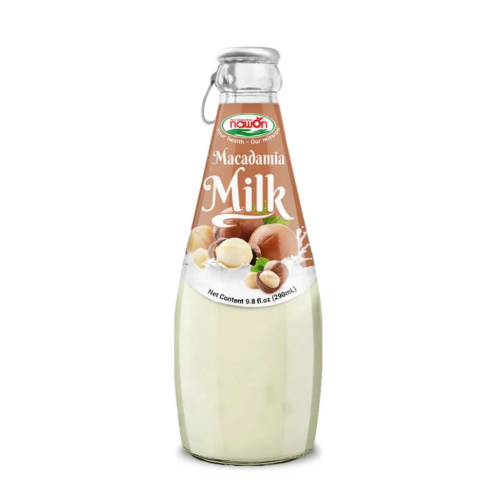 Nawon 290ML Glass Bottle Healthy Beverage Pistachio Macadamia Almond Cashew Nut Milk Drinks Grain Nut Juice Wholesale Supplier