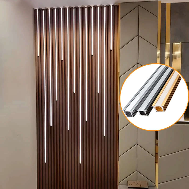 New Design Embedded LED aluminum tile trim profile groove Grille light strip aluminum white angle metal for hotel