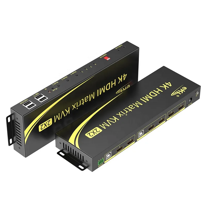 eKL-212HN 2 in out free switch with USB 2.0 ports 4K hdmi kvm dual monitor 4
