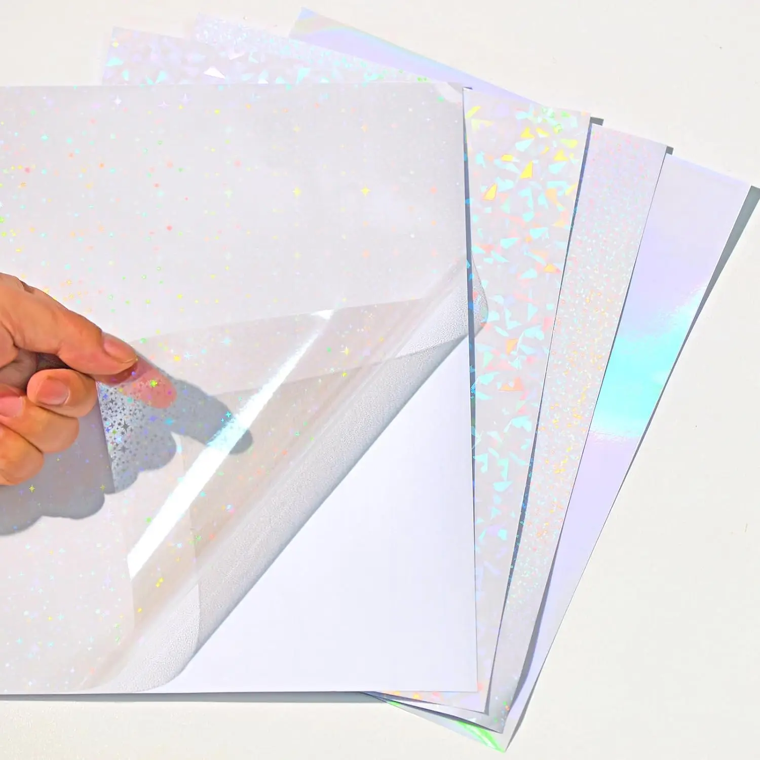Shard Overlay Sheet Holographic Cold Laminate Film 8.5*11inch BOPP Lamination Top Layer Photo Protective Hologram Lamination