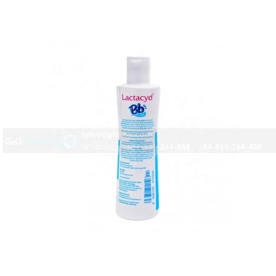 Lactacyd shower gel BB Body Bath Liquid 250ml to support heat rash treatment, interstitial and skin diseases for baby