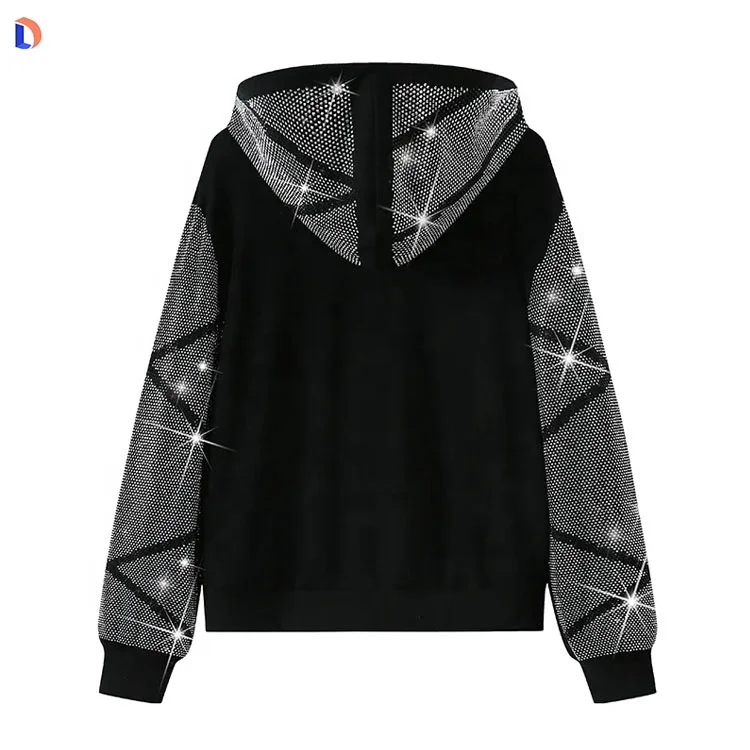 Wholesale  Luxury Track Suit With Rhinestone Work Good Quality 2 Piece Set For Women