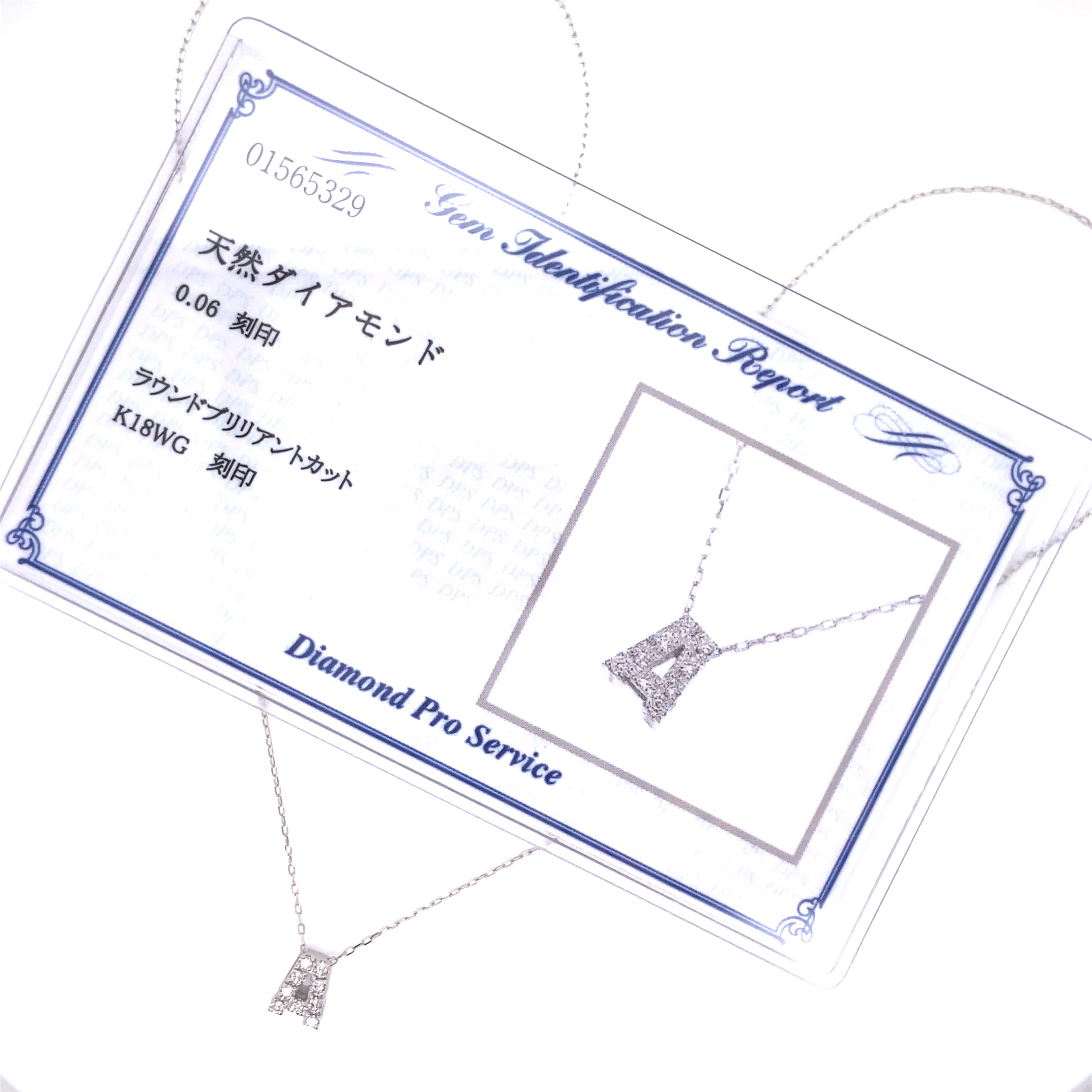 JMW Japan Made Solid K10 K18 gold Initial Real natural Diamond necklace Pendant Letter A 0.06ct Cute lovely movable pendant