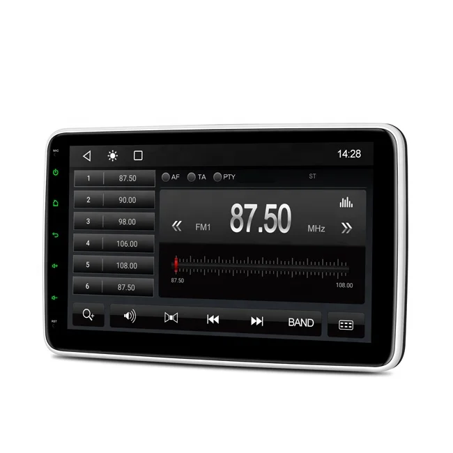 10.1 inch Universal 2Din 1024*600 IPS 2.5D Screen Car Dash Board Player with Smart Voice Control Multi-color Button Lights