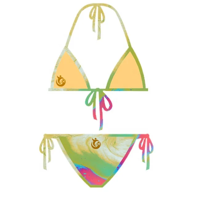 Micro mini bikini backless bikini custom sublimation Women two pieces bikini swim wear beach wear bathing wear