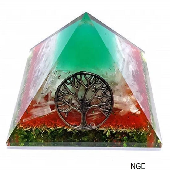 Самая мощная Пирамида Orgone из селенита пирамида Orgonite с деревом жизни для положительной энергии Selenite orgone
