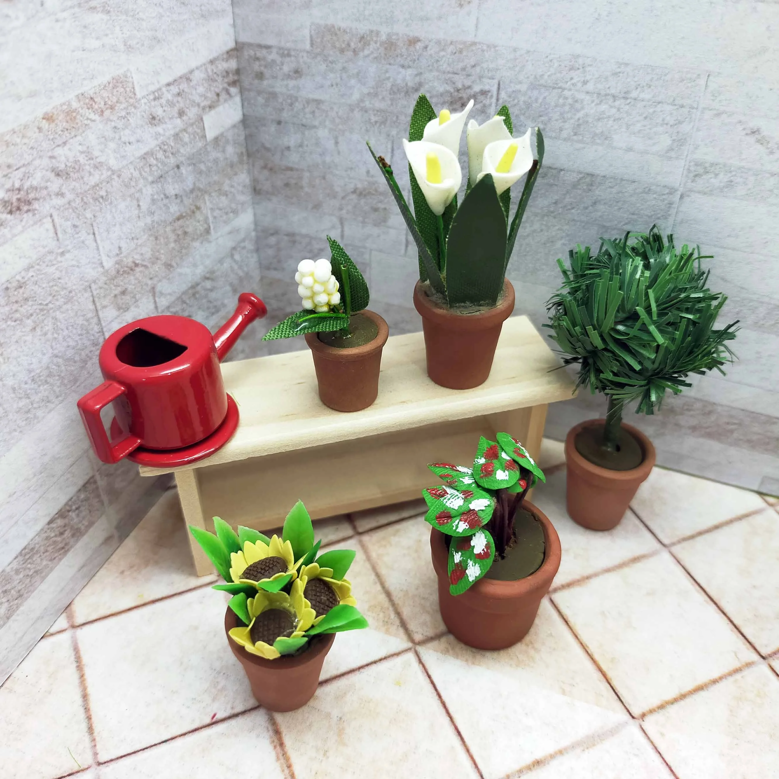 Doll house miniatures 1: 12  accessories plant flower shop