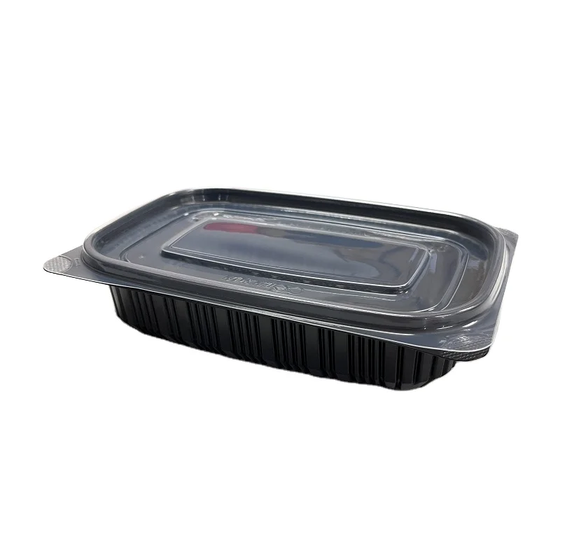 500ML Disposable Microwave PP Plastic Food Storage Take Away Container With Clear Lids