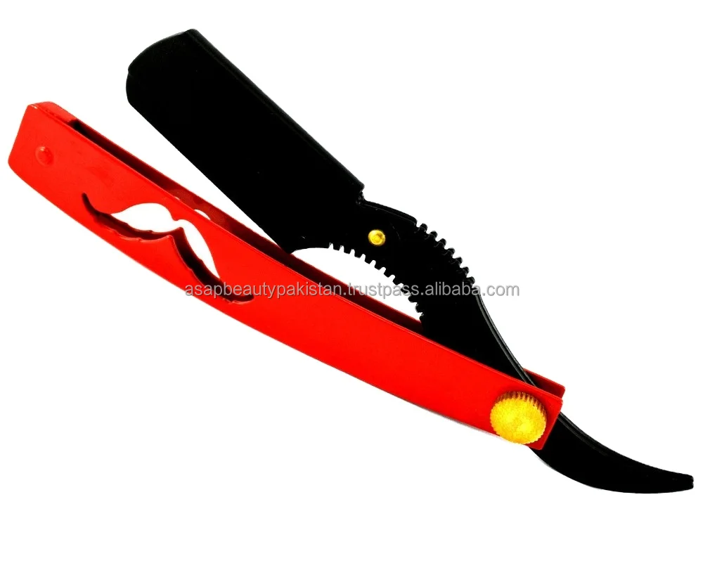 Straight Razors & Shavettes Classic Matte Black Folding Straight Razor Shavette with 15 Astra Single Edge Razor Blades