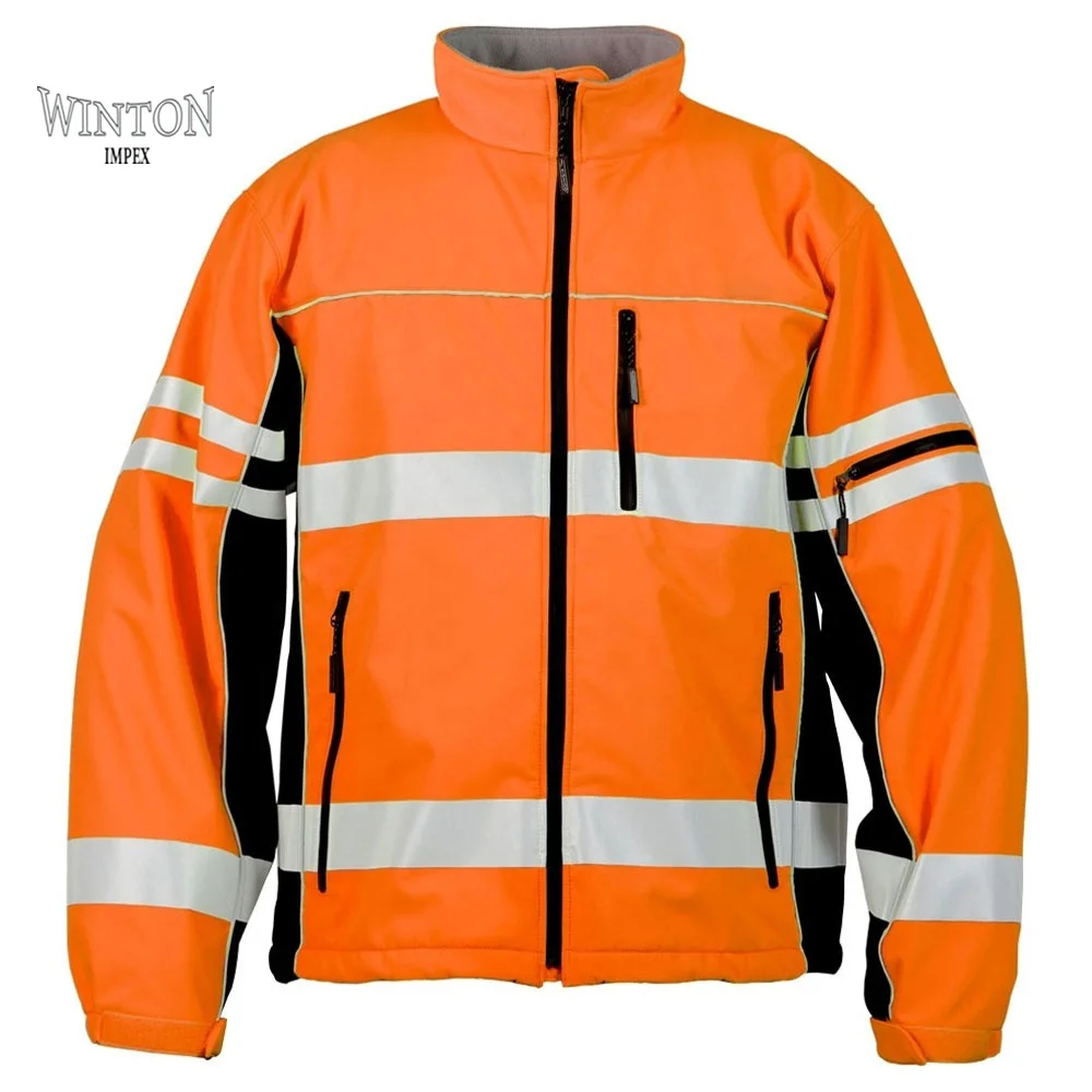 2021 Latest Reflective Vest Jacket Strip Fabric Construction Security Safety Vest High Visibility Work Reflective Clothing