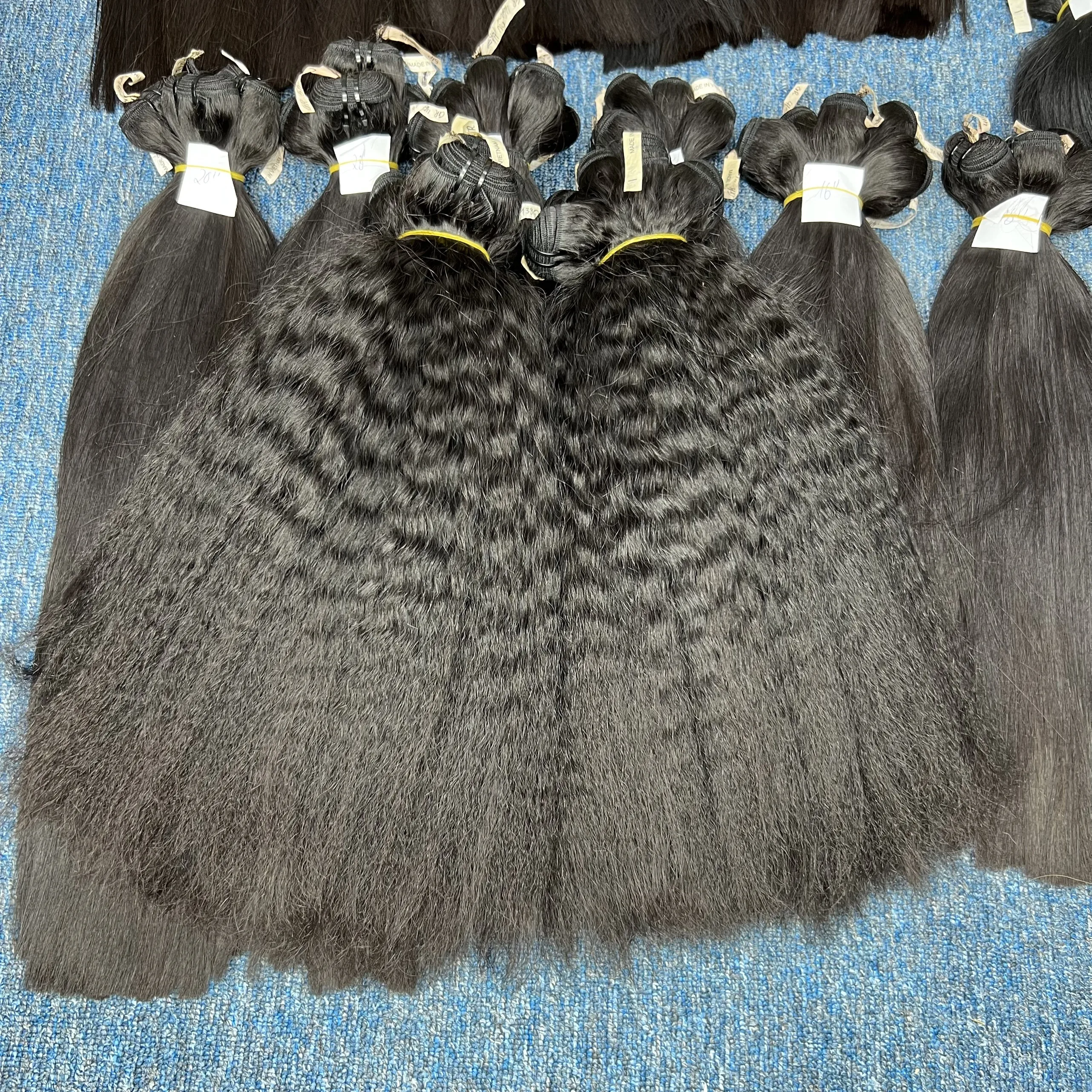 Beladyhair 100% Real Human Hair Natural Wavy All texture 100 Gram Raw Hair with >=60% Longest Hair Ratio from Viet Nam