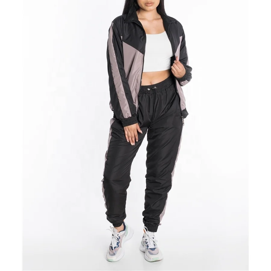 Hot Sale Wholesale Plain Waterproof Windbreaker Brand Jogging Sport Reflective Tracksuits Women