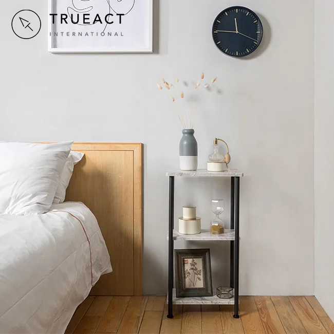 3 tier marble grain Metal shelf | Dark gary | Taiwan | three layer | serving | storage organizer | trolley