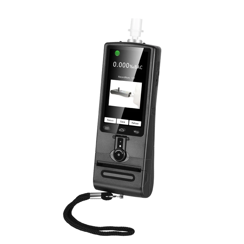 338-8  Law enforcement Breath Alcohol Tester Breathalyzer Alcohol Tester Alcohol Checker Electrochemical Fuelcell sensor printer