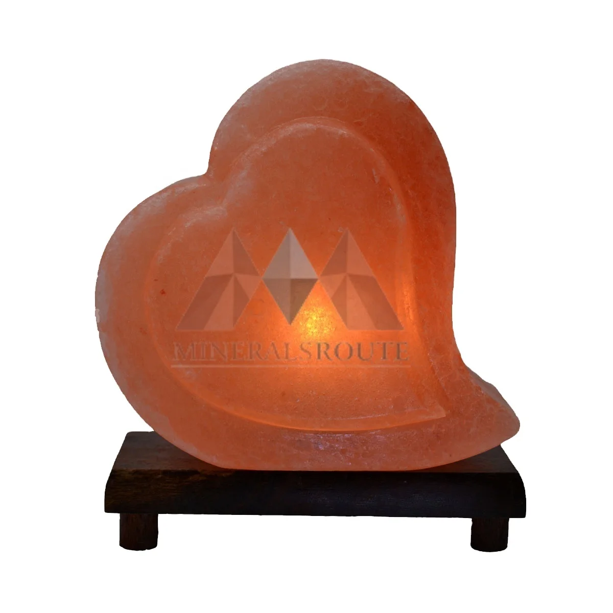 Himalayan Double Heart Salt Lamp In Low Price Bedroom Lighting Decoration Night Light Himalayan Salt Heart Shaped Lamp
