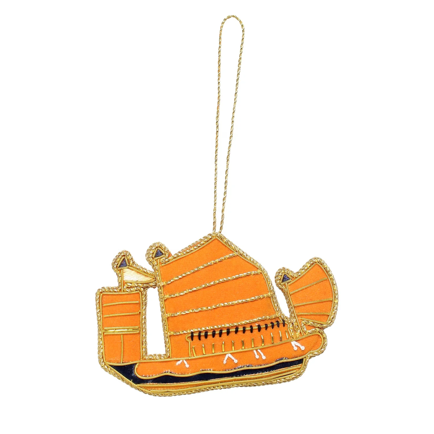 Handmade Christmas Decorations Embroidered Beaded Velvet Satin Lama Santa Socks Flying Sparrow Elephant Eagle & Bee Tree Shape