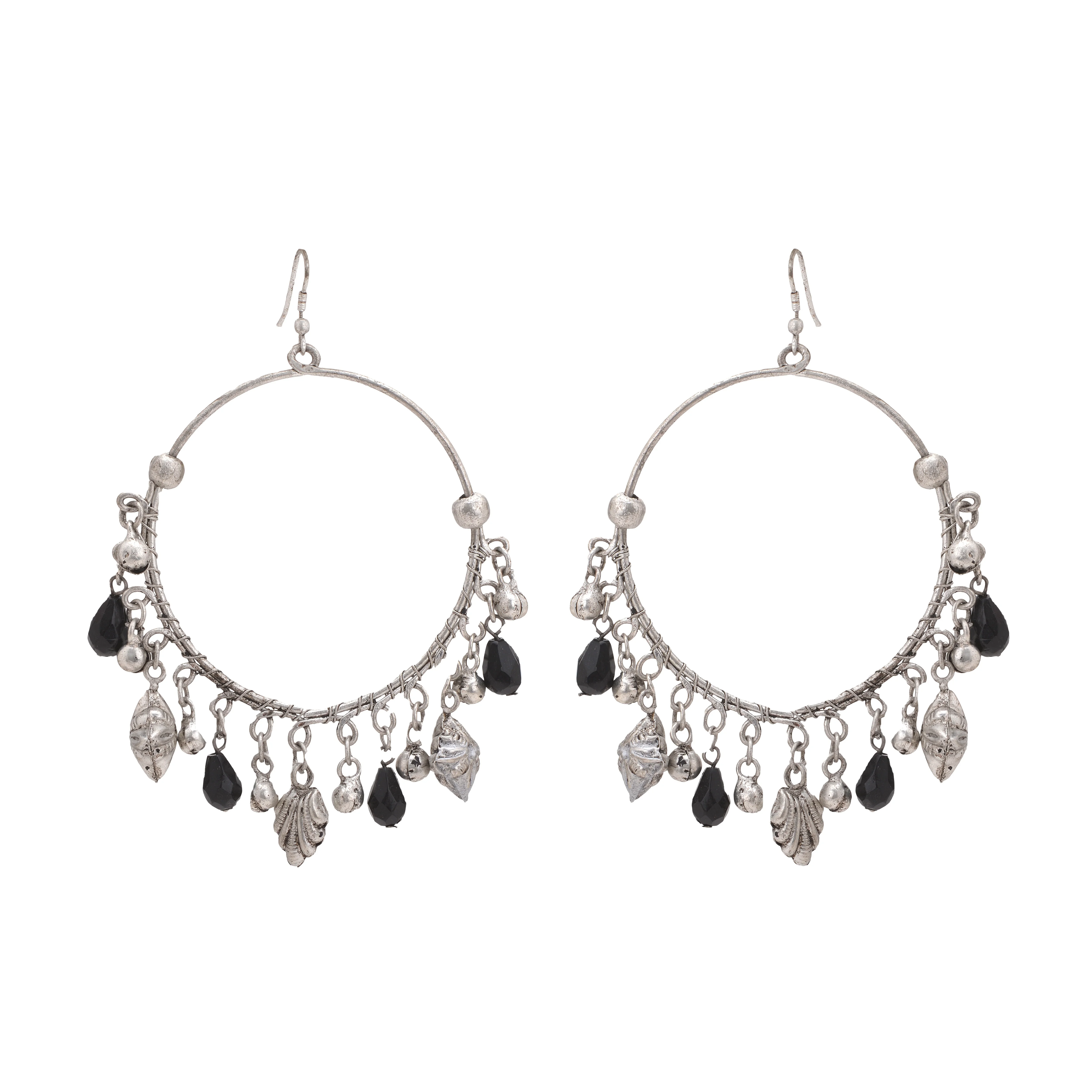 Модные и стильные висячие серьги с крючком оксидизированные серебряные разноцветные бусины украшения для девушек женщин по лучшей цене