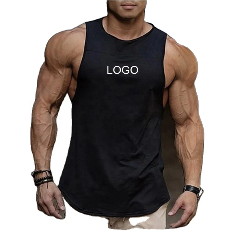 2022 New Men Bodybuilding singlet Vest Gym Sleeveless T Shirt Blank Fitness Clothing Plain Tank Top Sportswear Stringer Vest