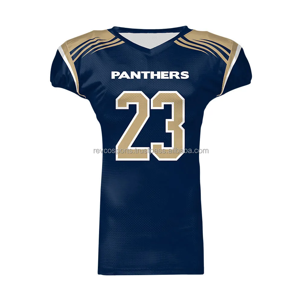 Latest design youth elastic sleeve American football jersey customize sublimated stitched embroidery American football jerseys