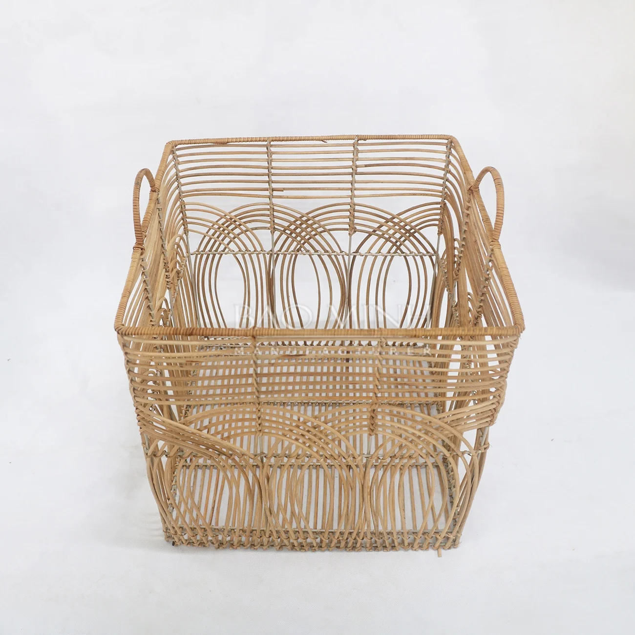 Natural Rattan Wicker Basket Storage Laundry Basket Holder Organizer
