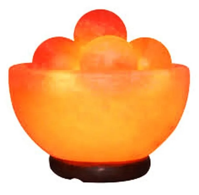 Fire Bowl Salt lamp with Round Balls