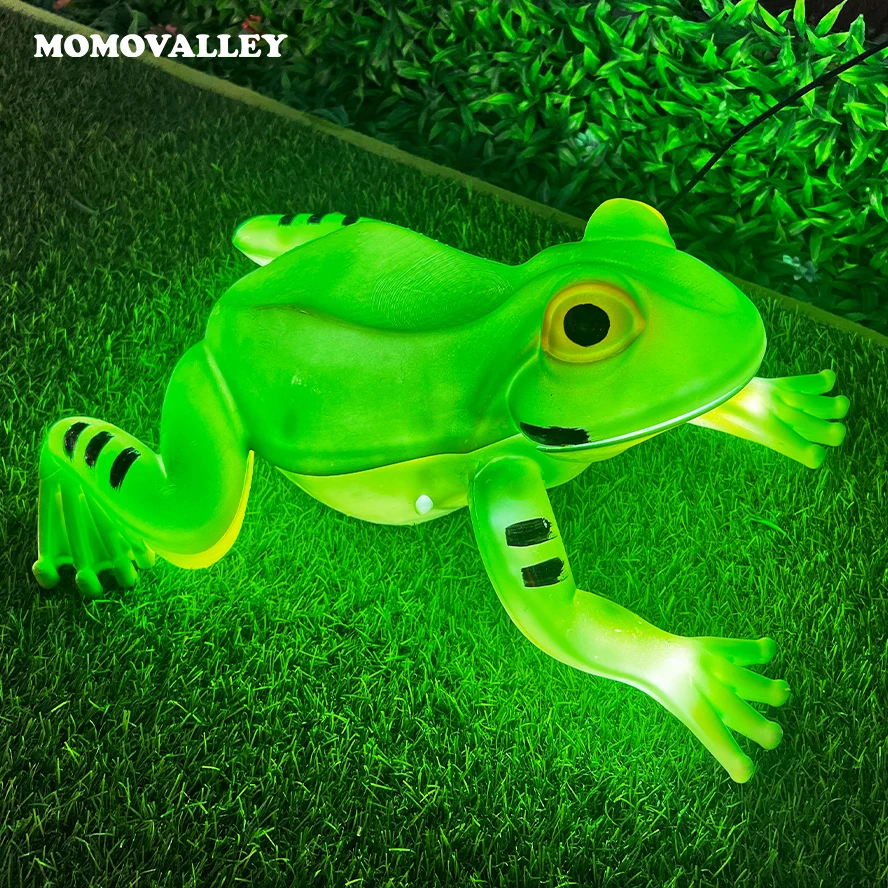 Outdoor Waterproof 3D Motif Fiberglass Animal Lights LED frog decorative lighting for Holiday event Easter garden decor
