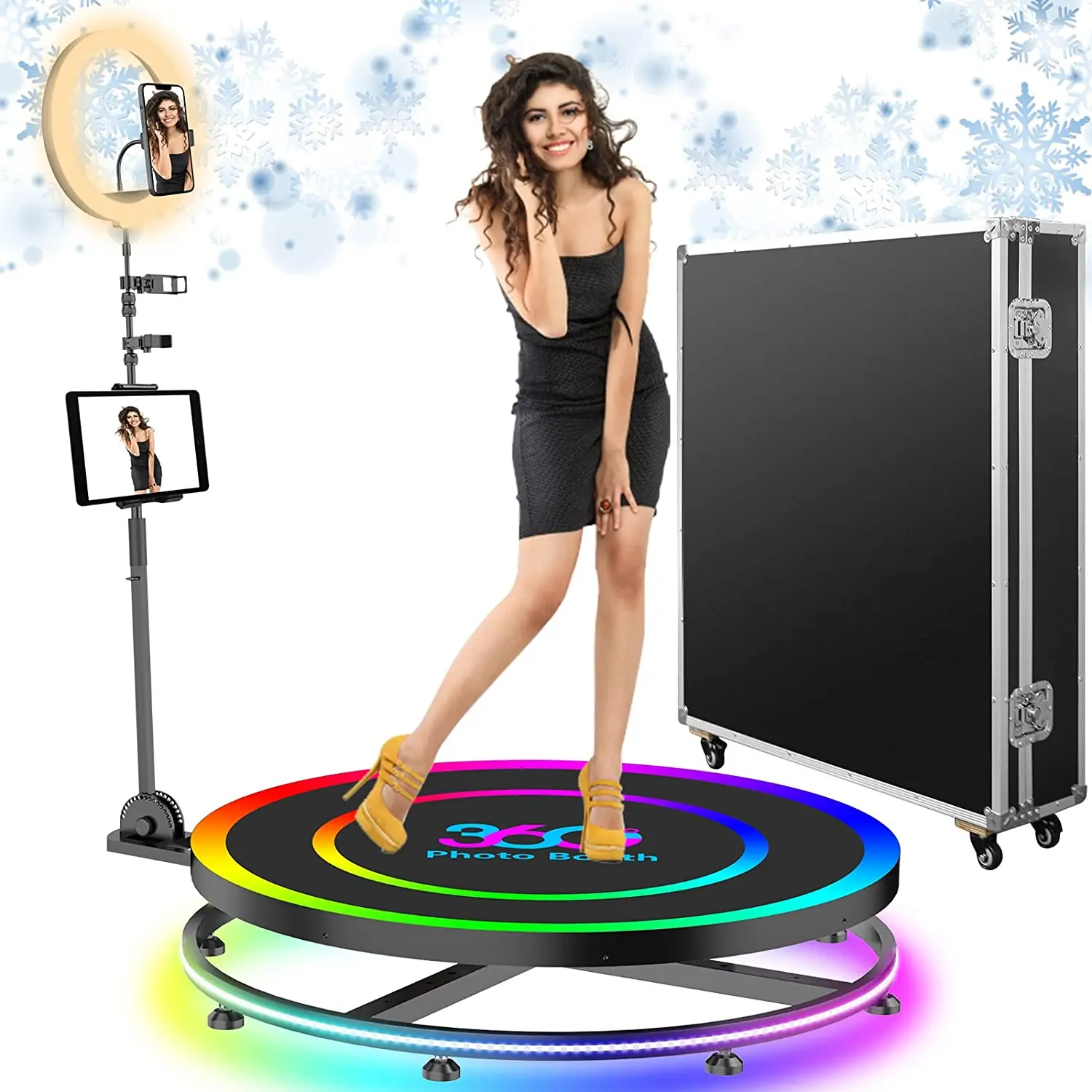 2023 Hot Sales Automatic Spinning Photo Booth 360 Shell Kiosk Props Machine Portable 360 Photo Booth 360 Video Booth 360 Spinner