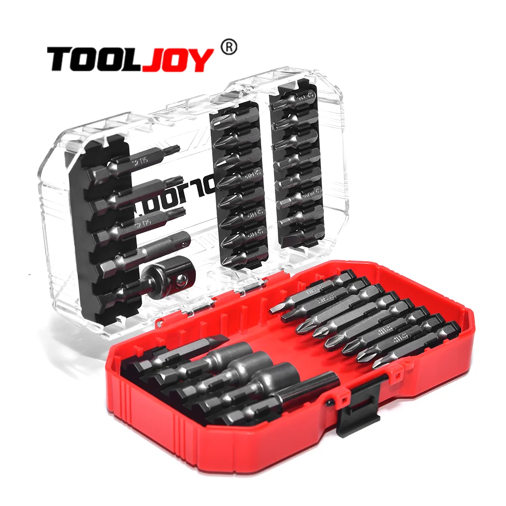 TOOLJOY Supply S2 Steel 34pcs PZ PH Screwdriver Bit Set Multipurpose Impact Screwdriver and Socket Sets for Repairing