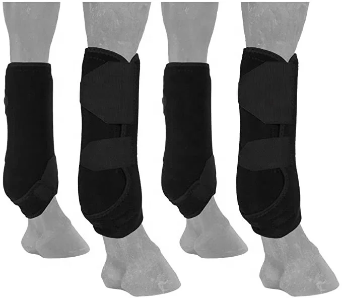Custom Breathable Neoprene Horse Tendon Brushing Sport Boots Set Full Leg Protection Boots for horses