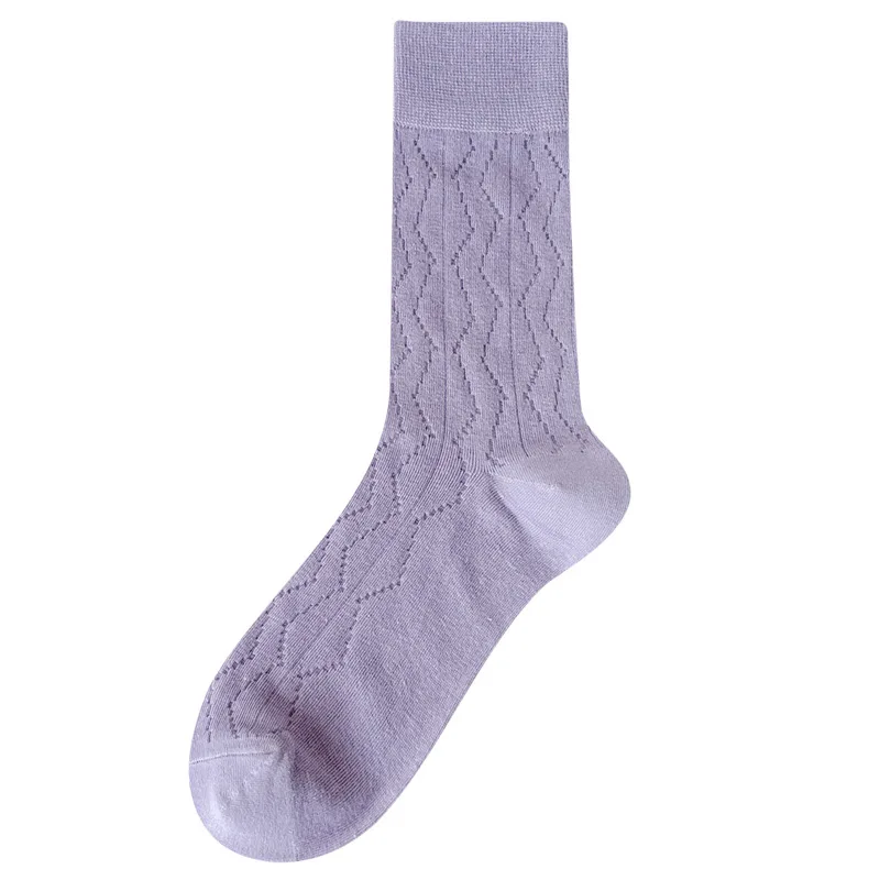 Korean New Fashion Pink Color Girls Tube Socks Cotton Knitted Solid Color Women Socks