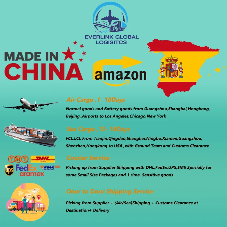 Cheapest Ddp door to door service air shipping agent from China Freight Forwarder to Spain