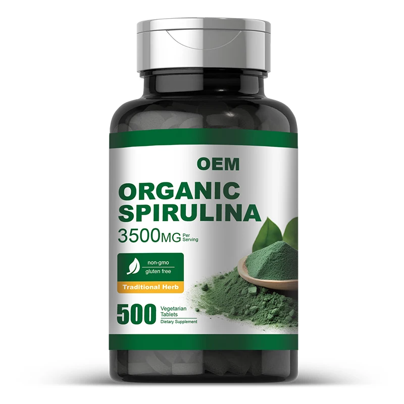 OEM Bulk green  Spirulina Tablets for Sale Wholesale Chlorella Spirulina Powder  Tablets Supplements