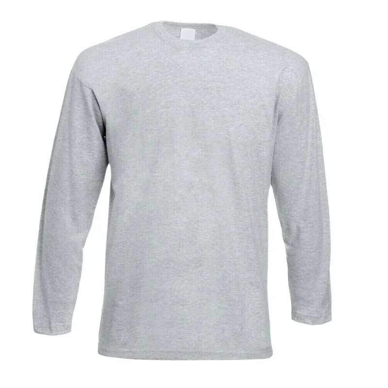 High Quality Cotton Long Sleeve T-Shirt Solid Colors Breathable and Thermal Custom Model with Embroidery Print Pattern