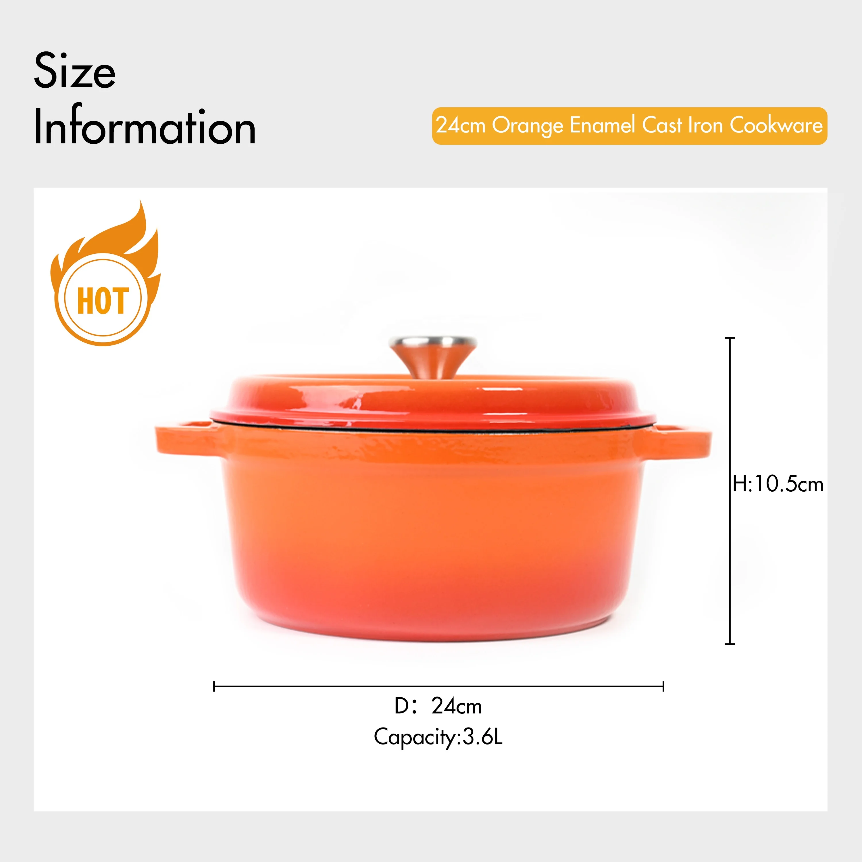 Raylon RTS Non-Toxic 5L 25cm Green Vintage Cast Iron Pots Enameled Cast Iron Covered Round Dutch Oven