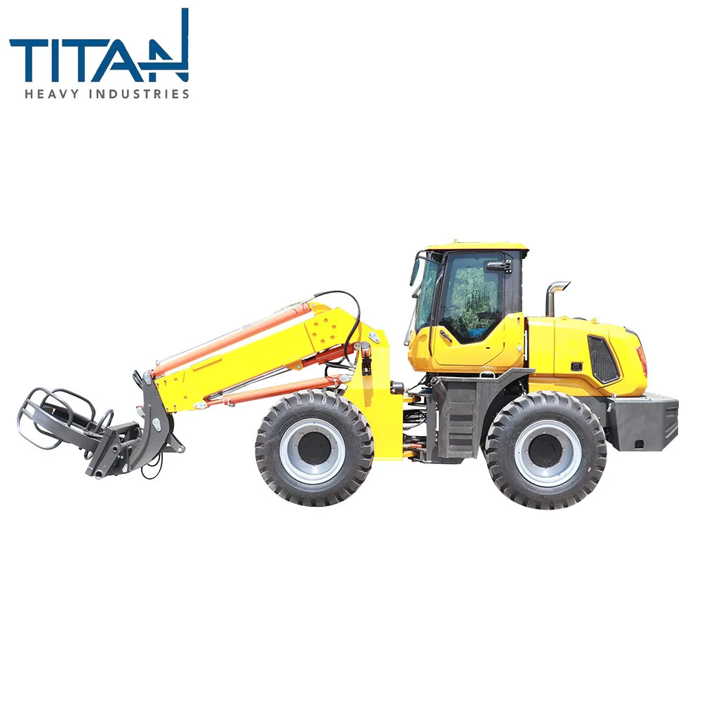 TITAN 4WD Mini 3 Ton Telescopic Boom Front Loader Components-Engine Motor Pump Gearbox Bearing on Sale