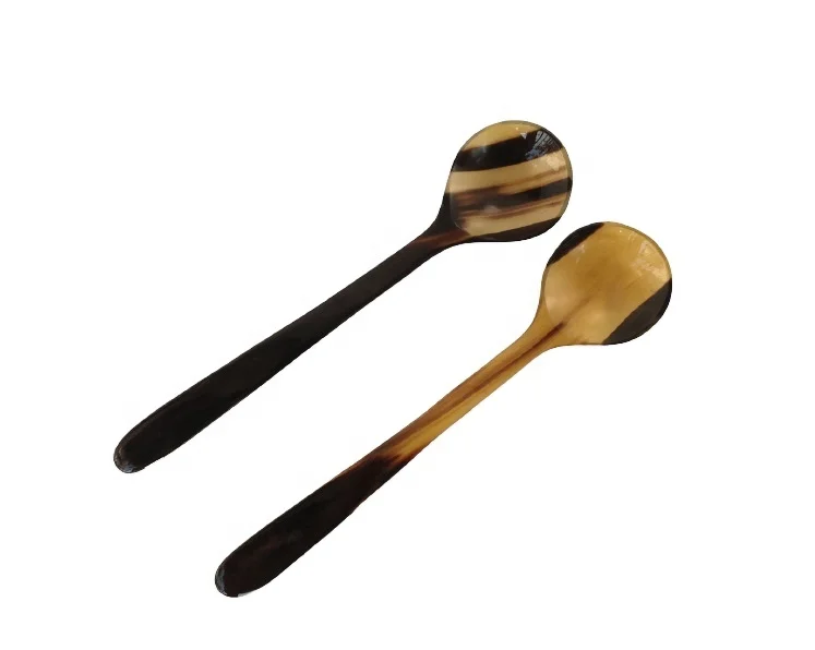Best Quality Buffalo Natural Horn Spoon coffee spoon and home and kitchen for tabletop spoon for eggs caviar coffee or tea