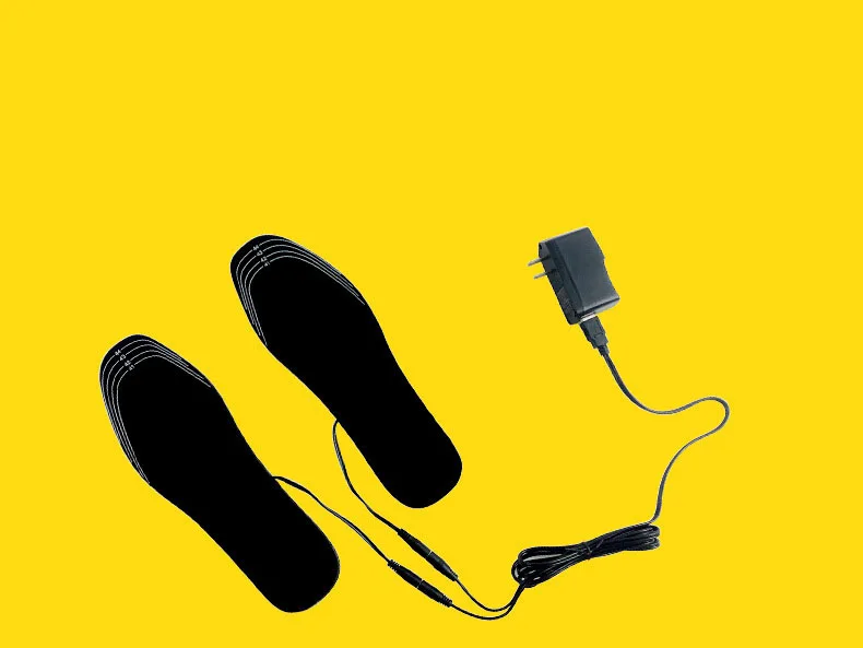 Winter Outdoor Sports Keep Warm Black Unisex EVA Rechargeable Electric USB Heated Shoe Insoles