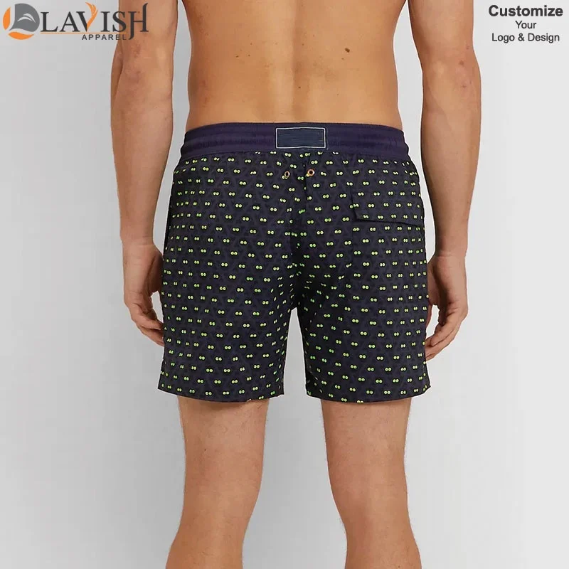 Индивидуальный дизайн пляжные мужские шорты с принтом бананов купальники персонализированные синие плавки купальные костюмы для мужчин