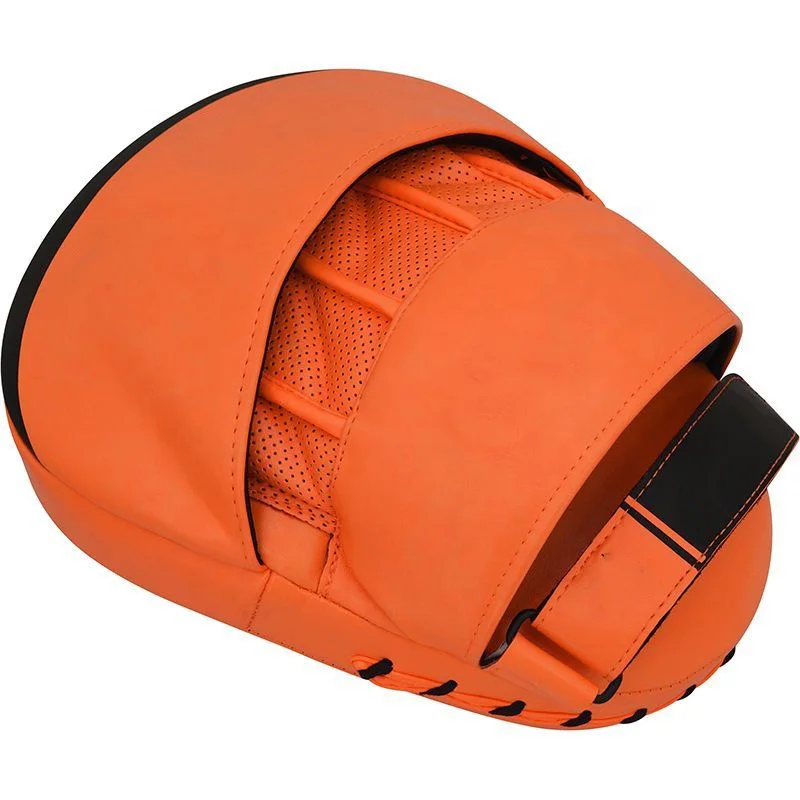 Black Orange Top Quality Punching Target Focus Mitts Durable Leather Boxing Focus Pad