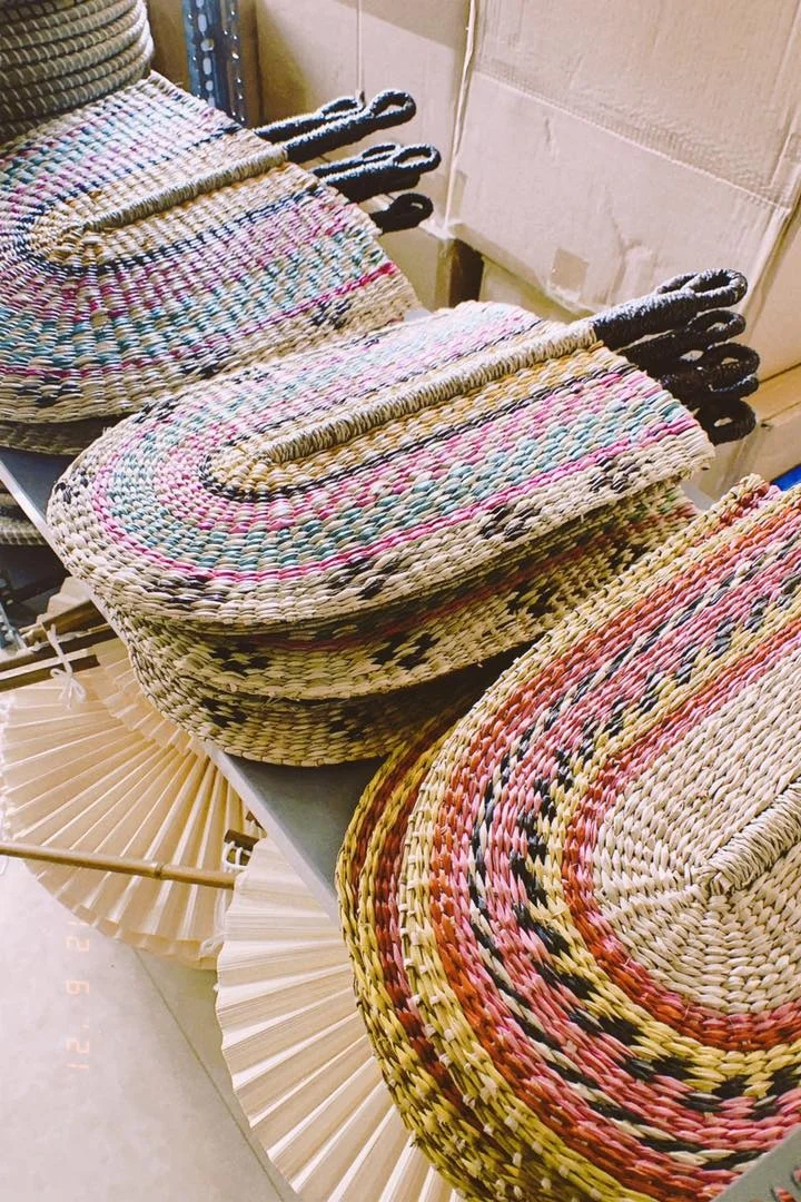 Wholesale new creative handmade art circle straw woven seagrass large big full home decor round wall decor made in Vietnam
