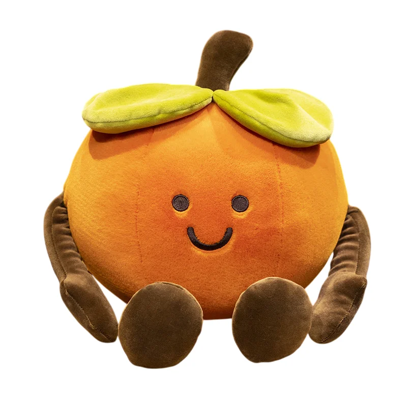 Cartoon Doll Cushion Plush Toy-Persimmon and Peanut Good for Stress Relief Filled with PP Cotton