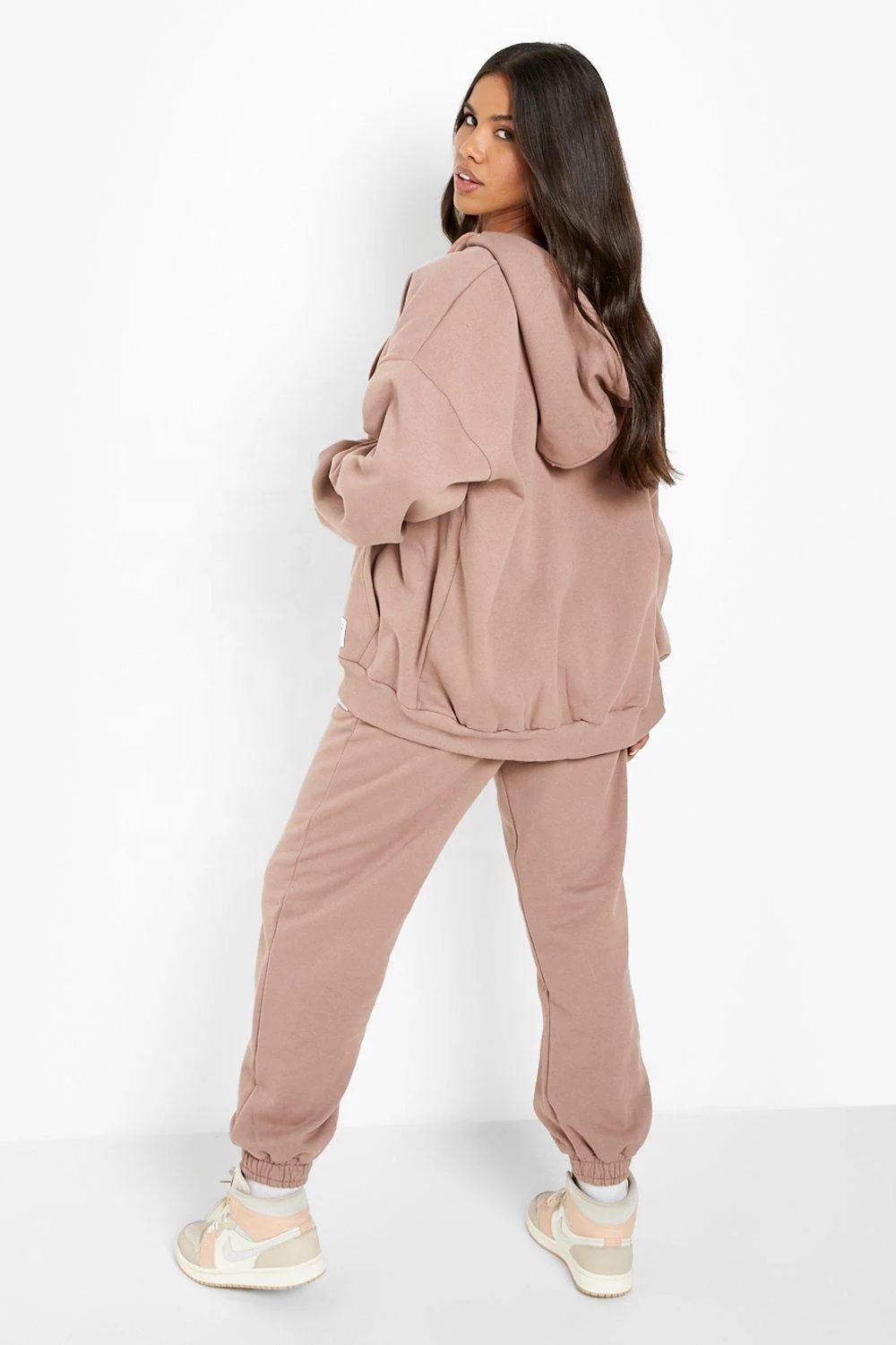 New Tracksuit Women Elegant Solid Suits Fleece Warm Hoodies 3 Piece Set Autumn Winter Fashion Oversized Sweatshirts Tracksuit