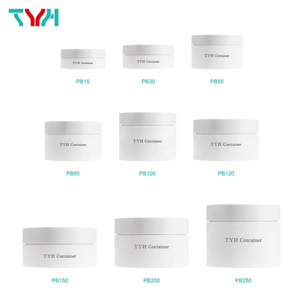 150ml PP Plastic Round Empty Cream Jar in Double Wall With PP ABS Screw-on Cap Lid (PB150)